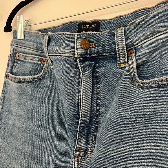 J Crew Stovepipe Straight Leg High Waist Jeans - Picture 4 of 9